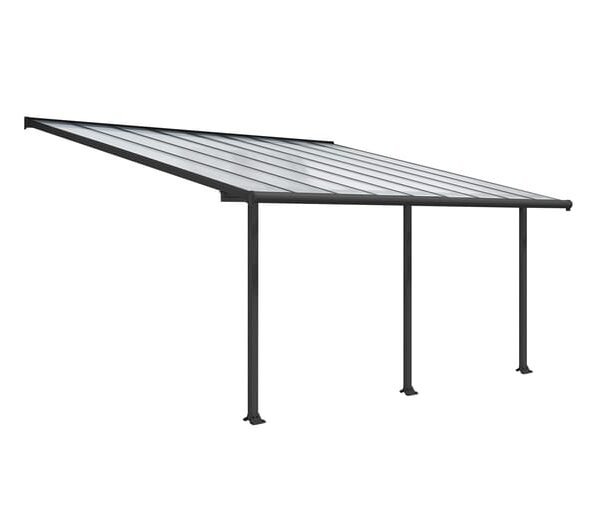 Cobertura para terraço de alumínio 546x294 cm cinza