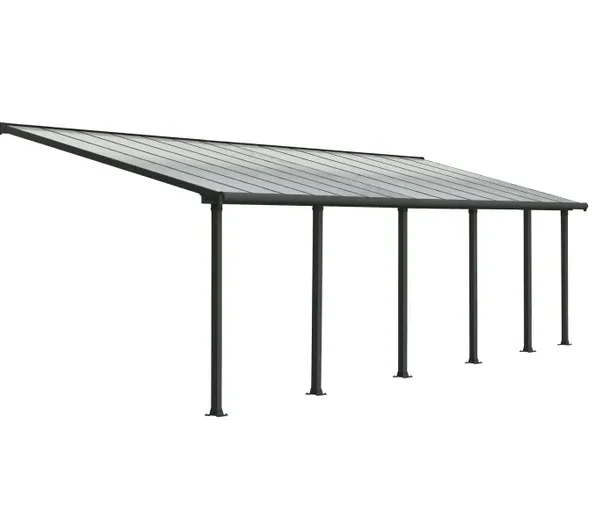 Cobertura para terraço de alumínio 860x294 cm cinza