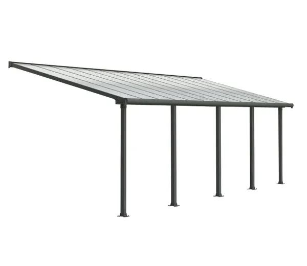 Cobertura para terraço de alumínio 739x294 cm cinza