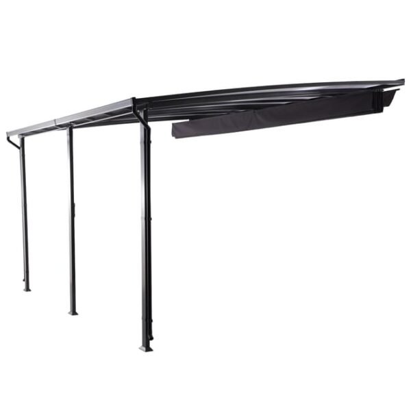 Pérgola de metal NATERIAL YENA FIXA 350X400X270CM CINZA ESCURA