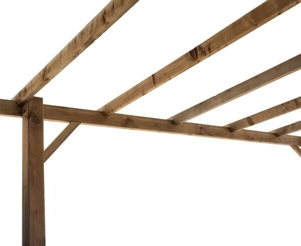 Pérgola de madeira castanho 300x300 cm Tanger