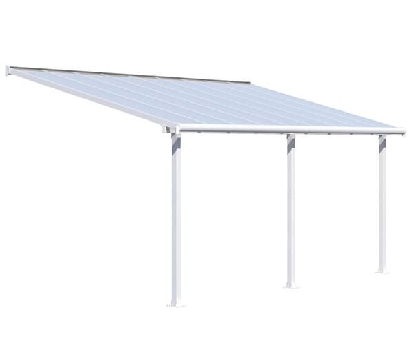 Cobertura para terraço de alumínio 546x294 cm branco